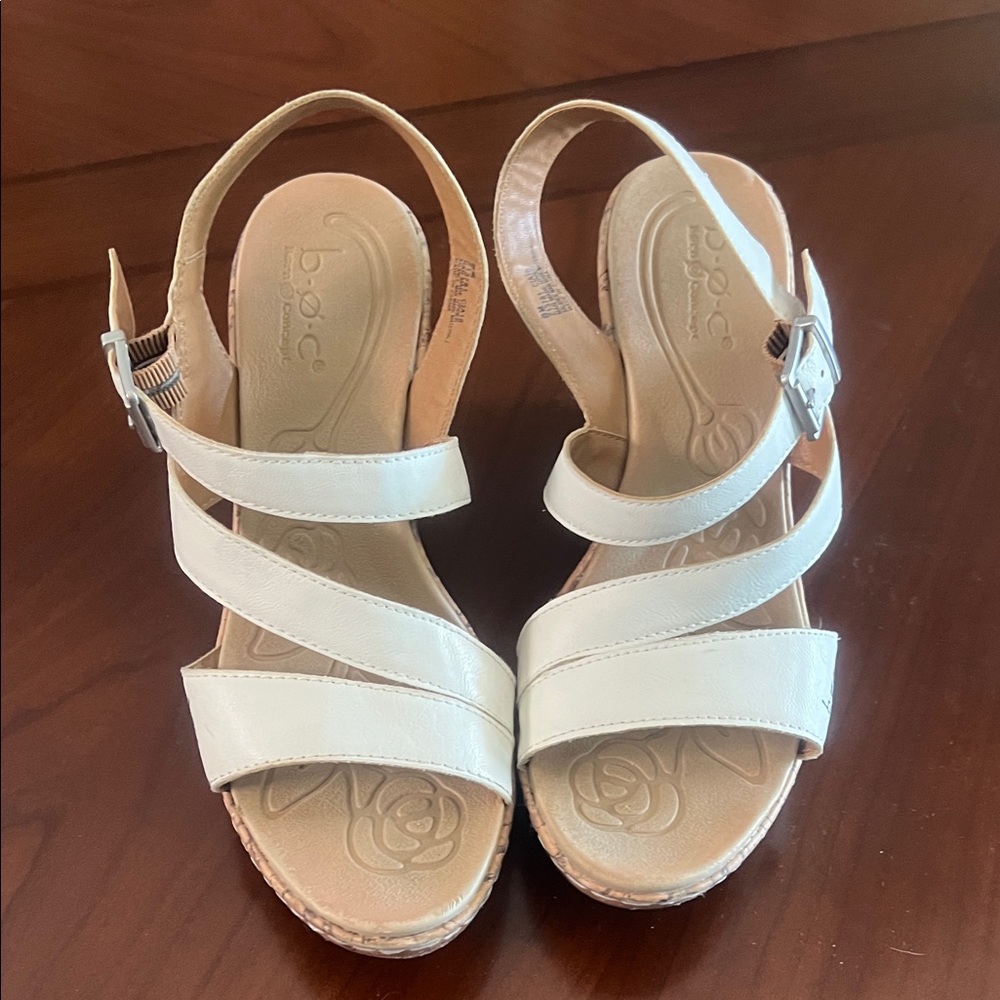 b.o.c. Women's White Strappy Sandals